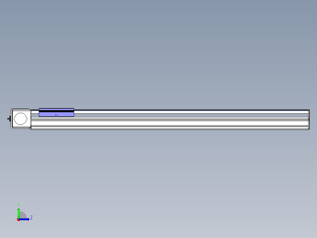 同步带滑台-半封闭B17-L100-S1000-R-P75-D3-N3左视图