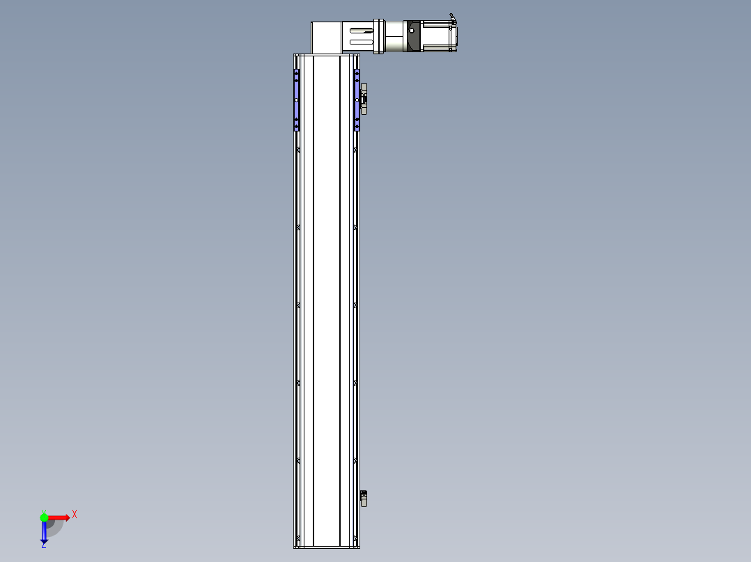 同步带滑台-半封闭B17-L100-S1000-R-P75-D3-N3俯视图