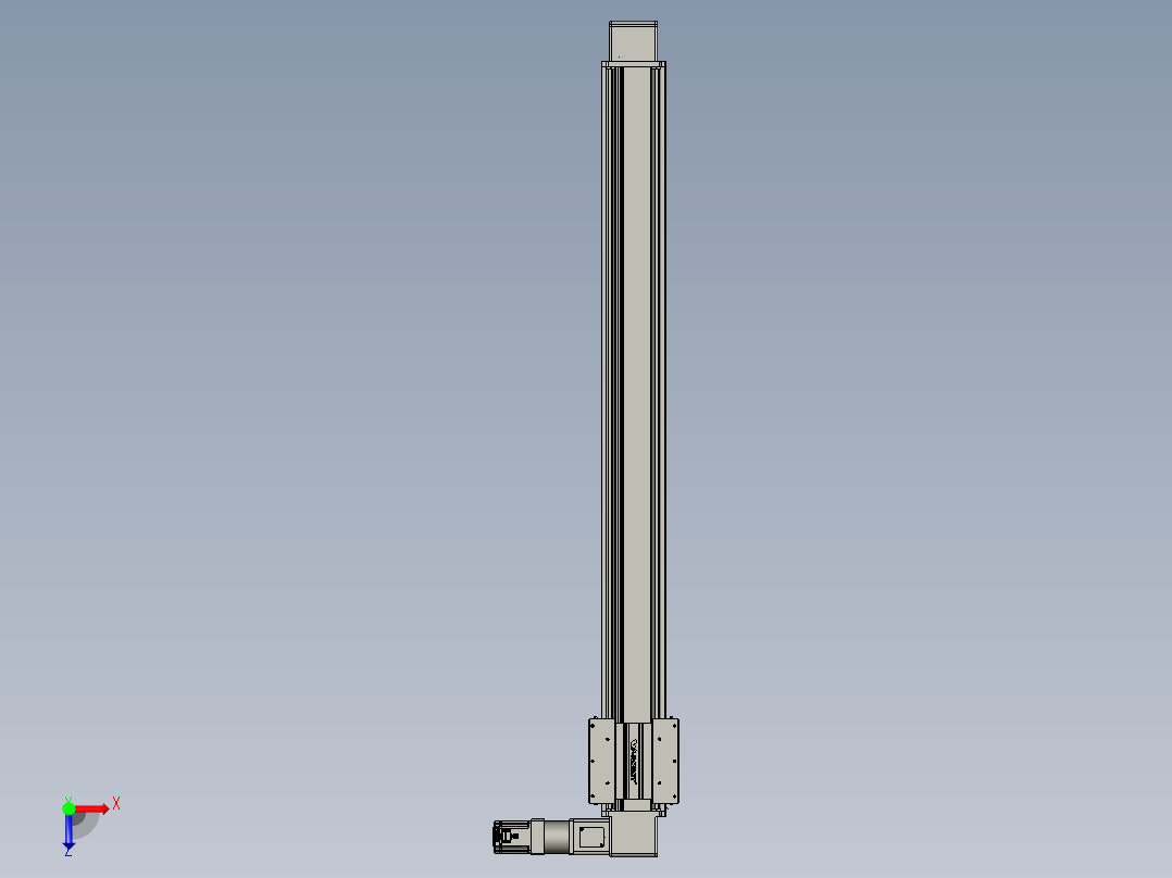 威洛博直线电机模组EB16-L208-S1600-R-ZP75-MS3-5K俯视图