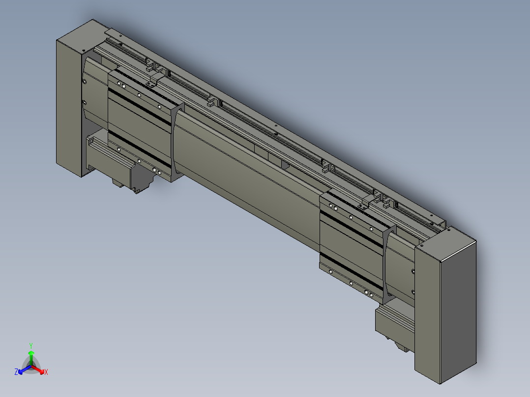 威洛博双电机滑台-VF14D2-S100-BLR-P40-C6正等轴测图