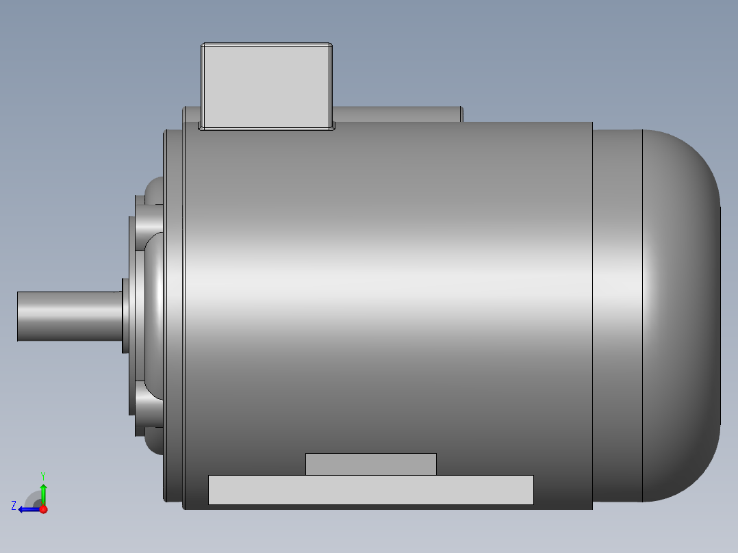 异步电机DJ_YS系列(IP44)_IMB34型_YS-90L-2右视图