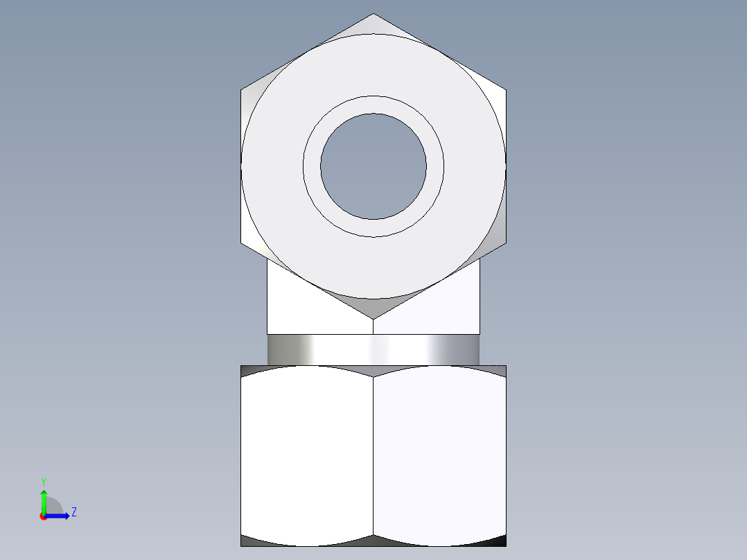 卡套式工业通用硬管接头EO_Union_tee_T16S71左视图