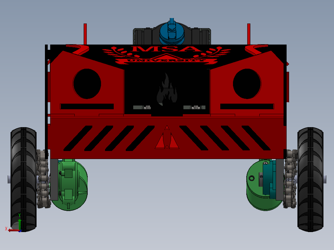 消防机器人后视图