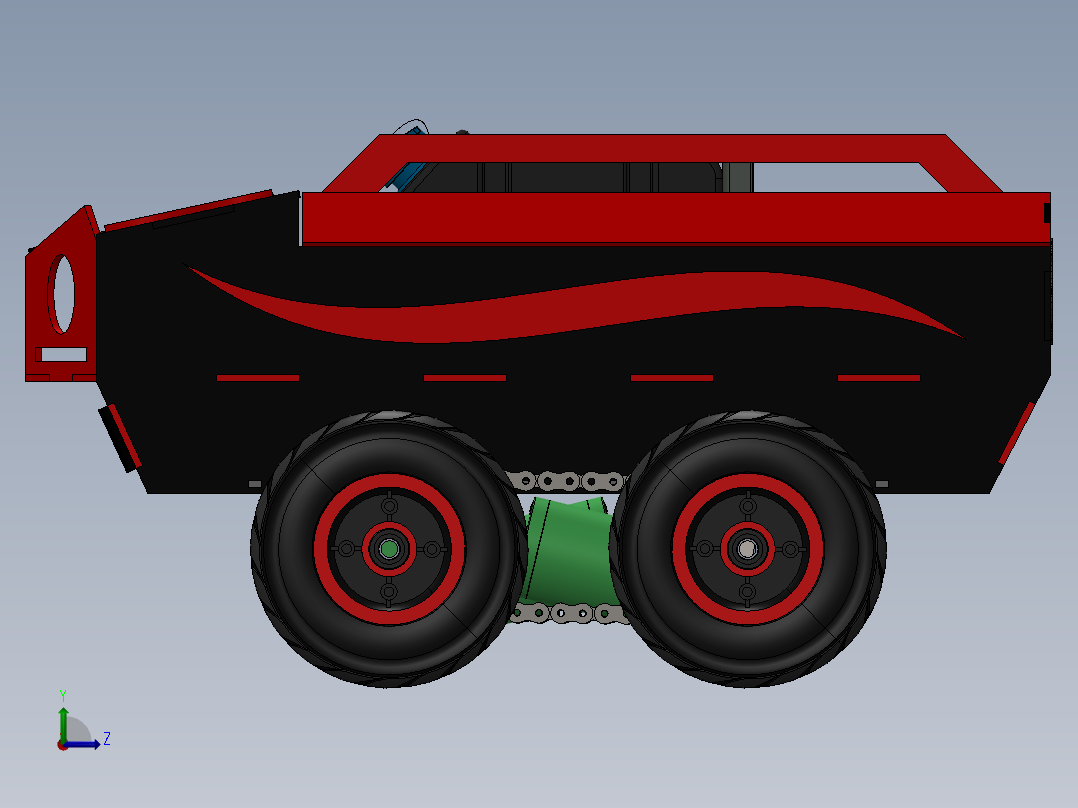 消防机器人左视图