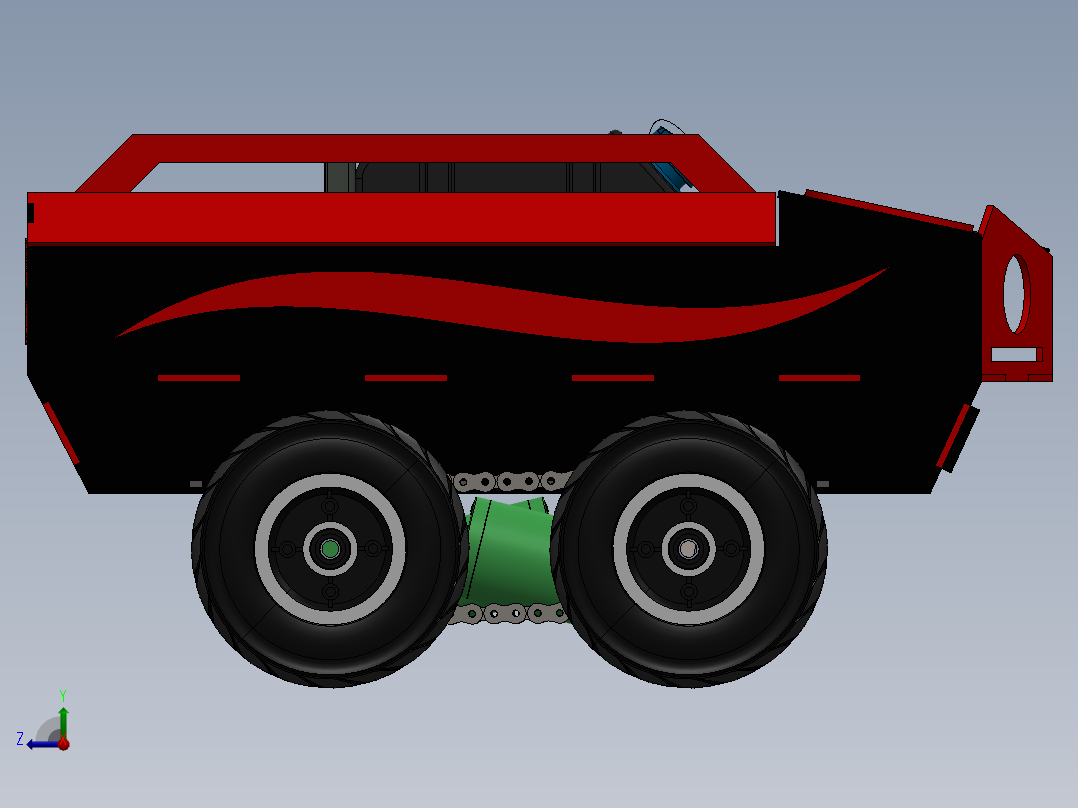 消防机器人右视图