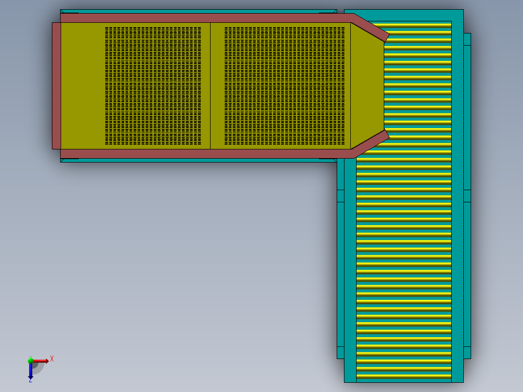 泥沙自动震动过滤网设备sw17可编辑俯视图