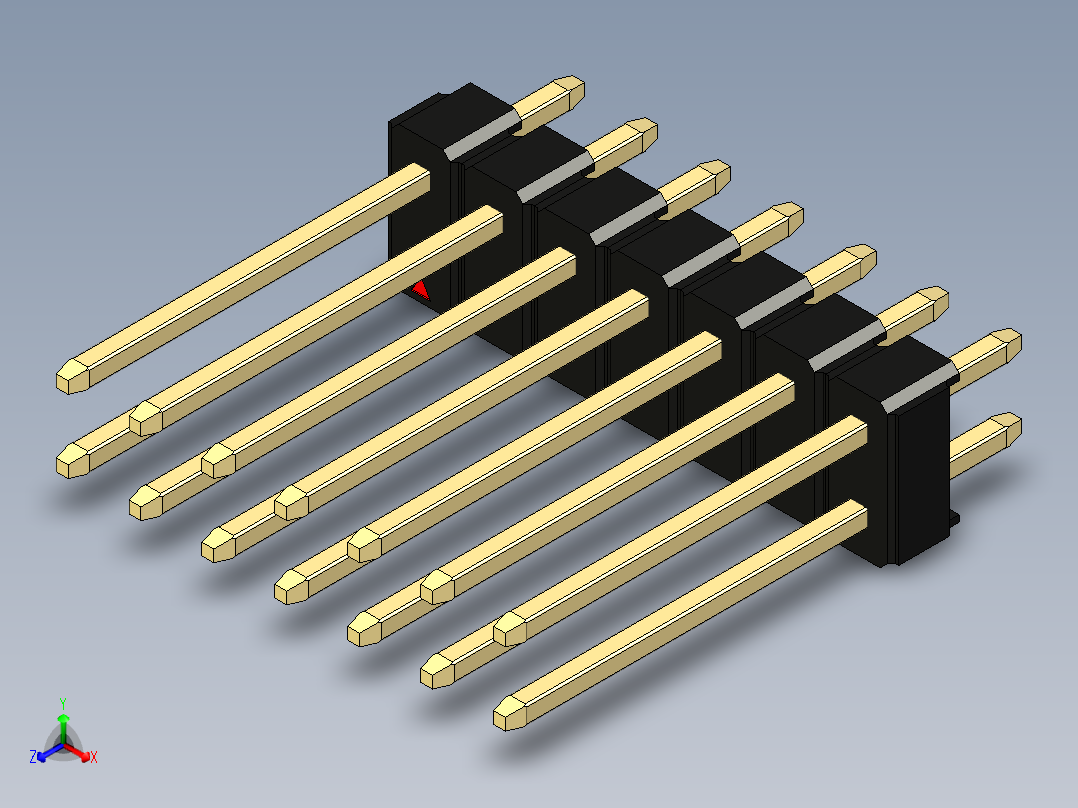 彩色公头100mil（2.54mm）系列-DS1021_black_2x07p_100mil_Type5_rev1.0