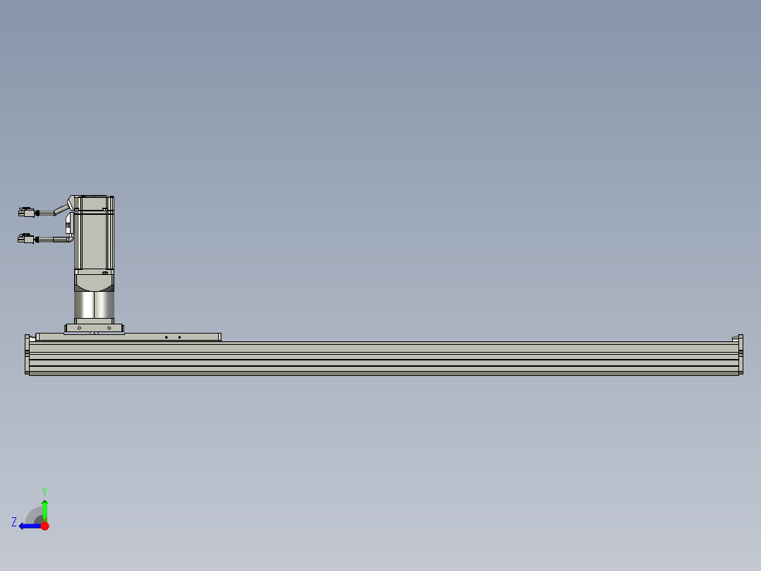 东锦齿条传动DH136G-S750-BU-减速机+P400W右视图