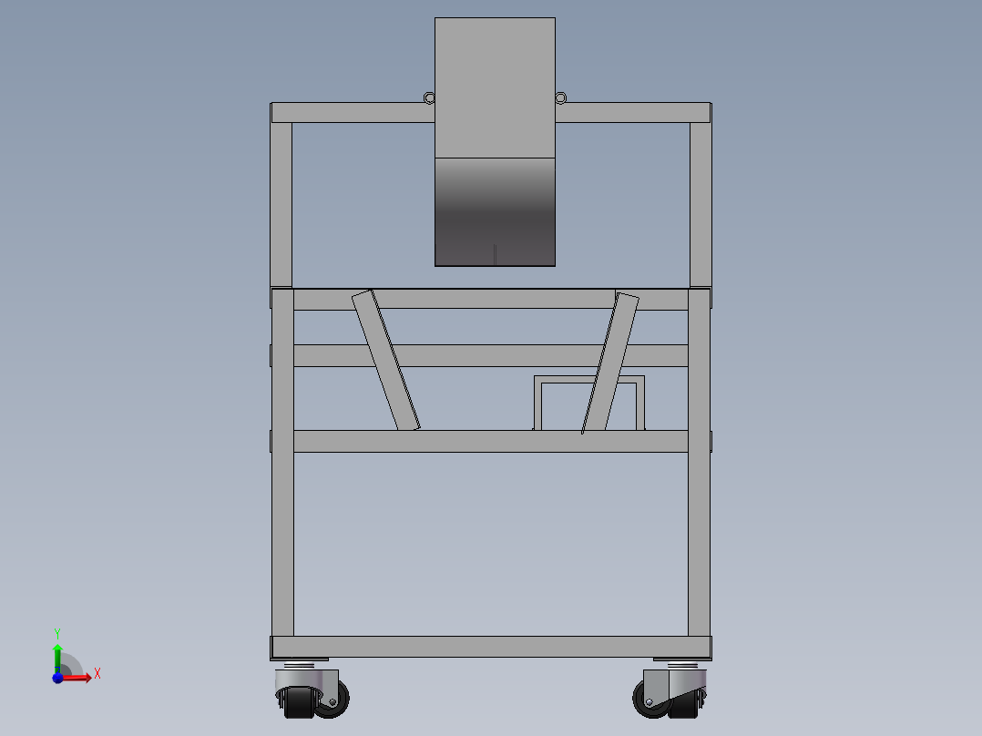 板栗开口翻炒一体机三维模型455560==350gaogeyeyou前视图