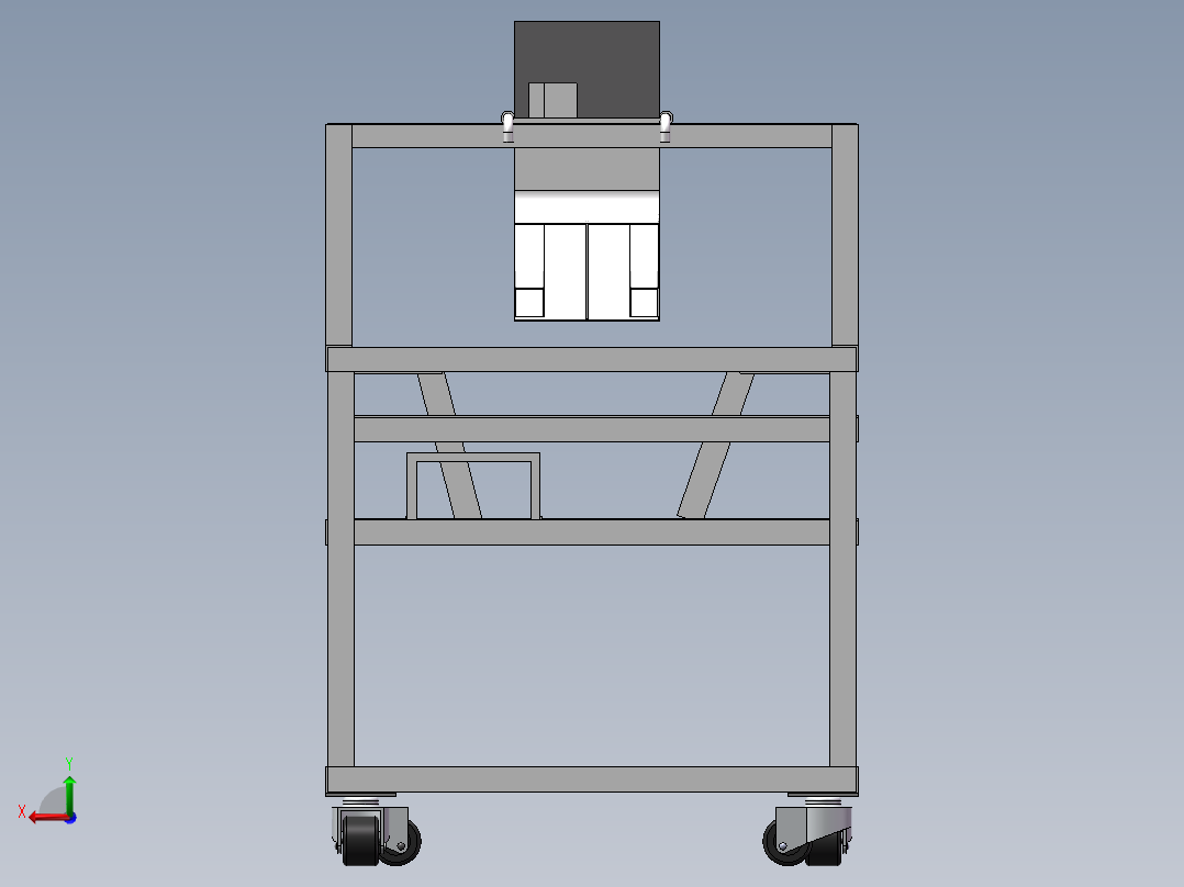 板栗开口翻炒一体机三维模型455560==350gaogeyeyou后视图