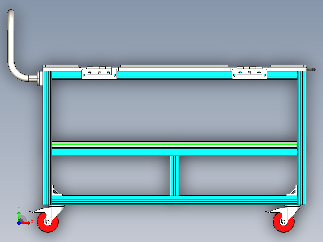 手推物料小车前视图
