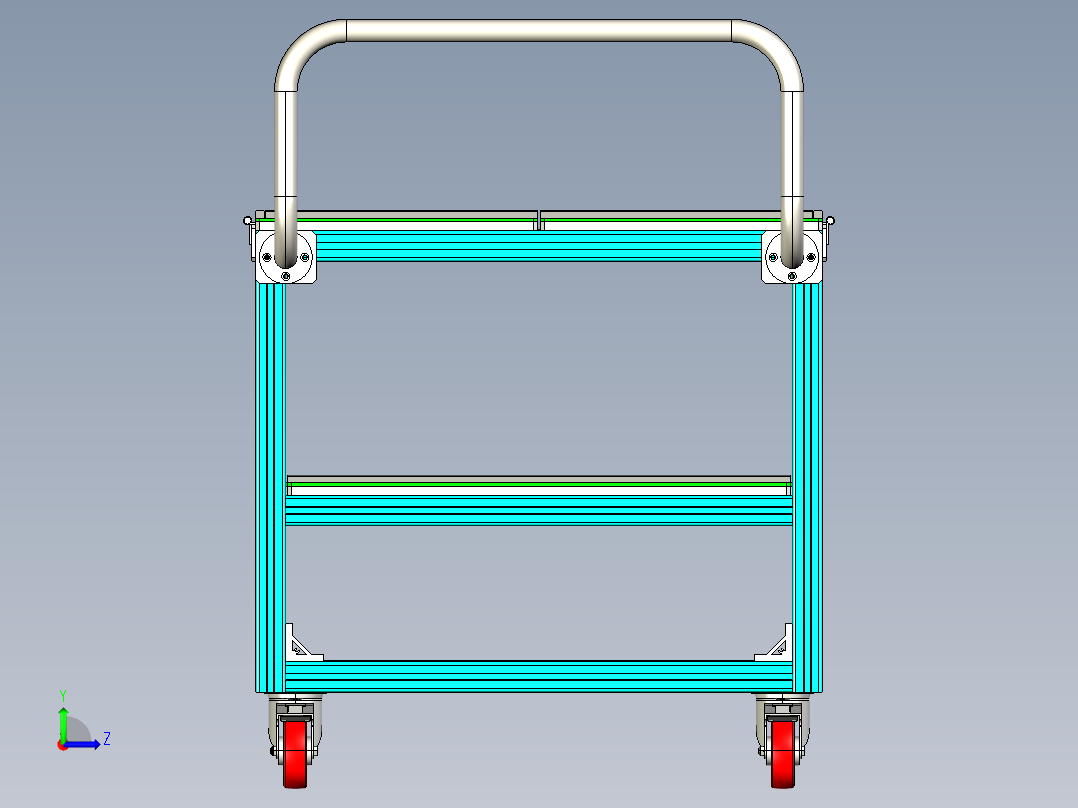 手推物料小车左视图