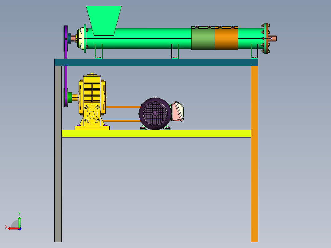小型塑料颗粒实验室单螺杆热熔机后视图