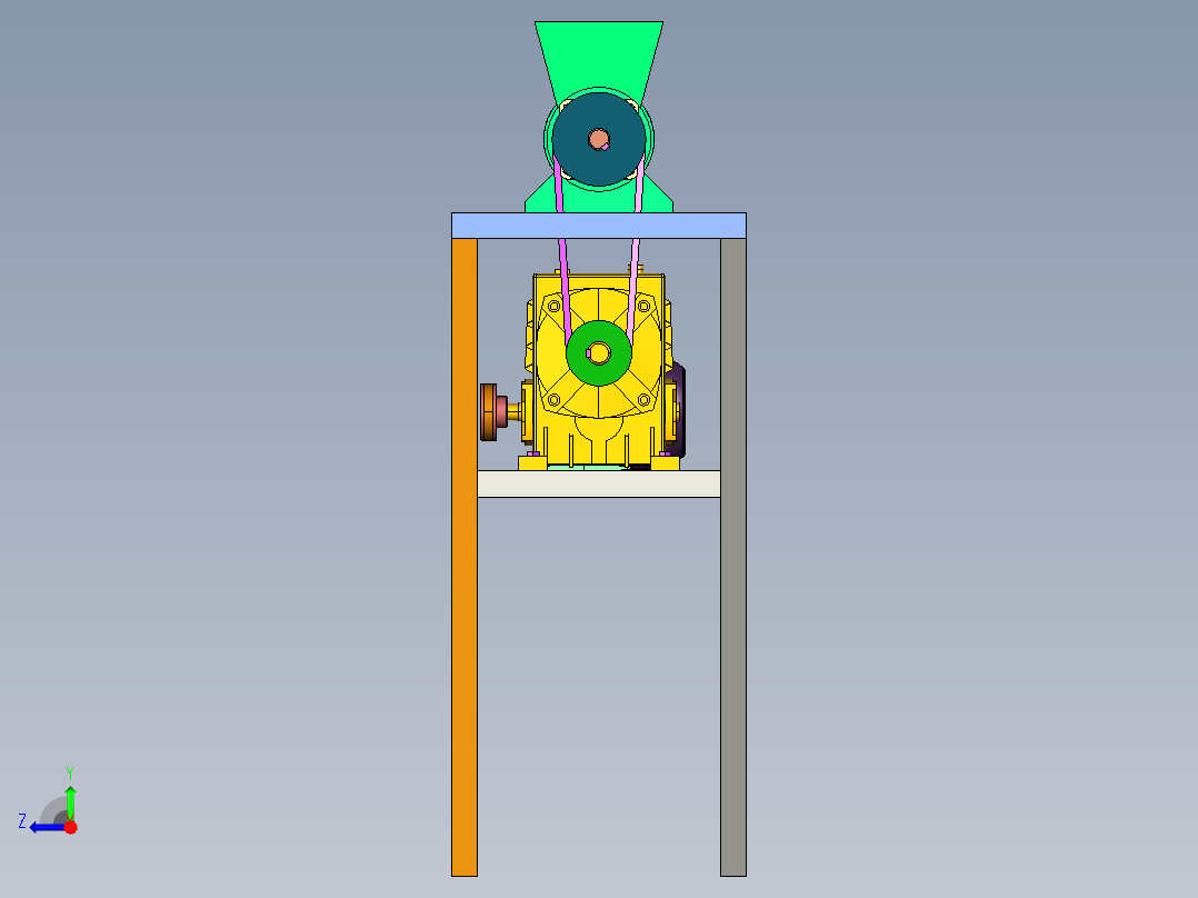 小型塑料颗粒实验室单螺杆热熔机右视图