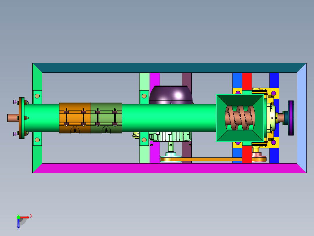 小型塑料颗粒实验室单螺杆热熔机俯视图