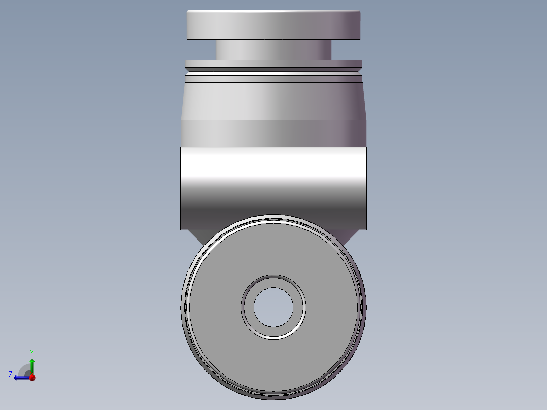 气动接头-T型三通APEW6-4（6变4）右视图
