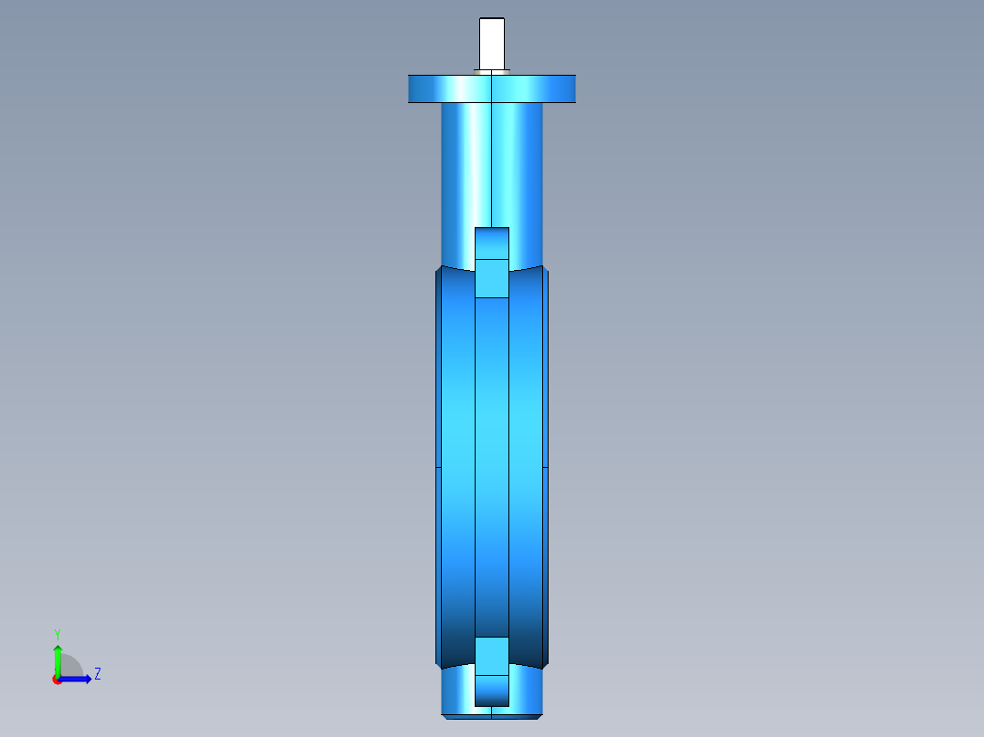阀门模型WD71X-I_[150]左视图