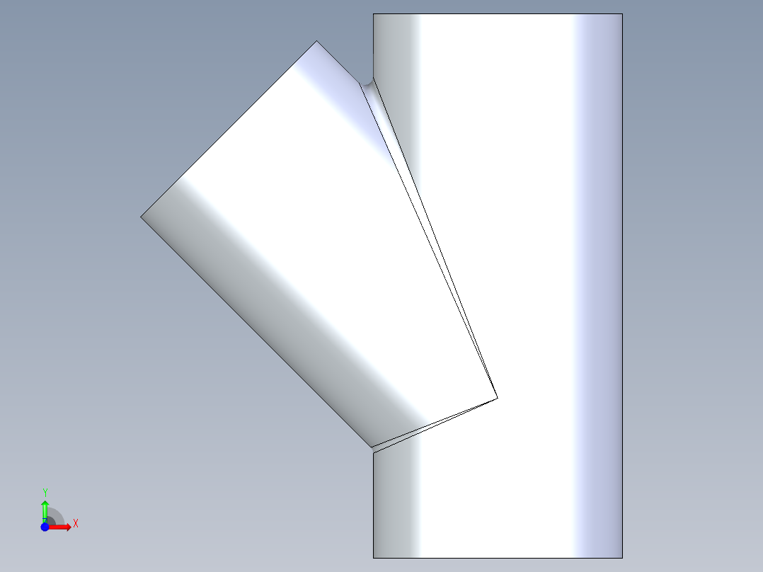 CPVC管件32-Sch80_45 Wye_SxSxS_9870-060_6in前视图