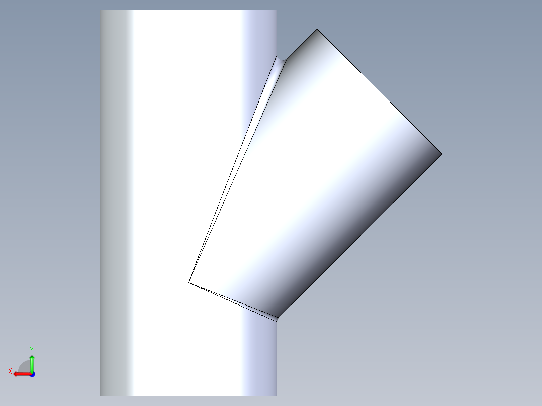 CPVC管件32-Sch80_45 Wye_SxSxS_9870-060_6in后视图