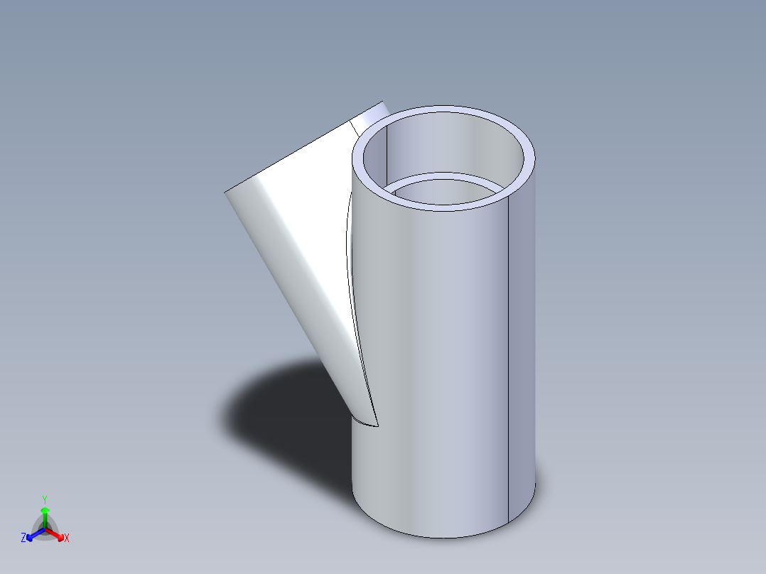 CPVC管件32-Sch80_45 Wye_SxSxS_9870-060_6in正等轴测图