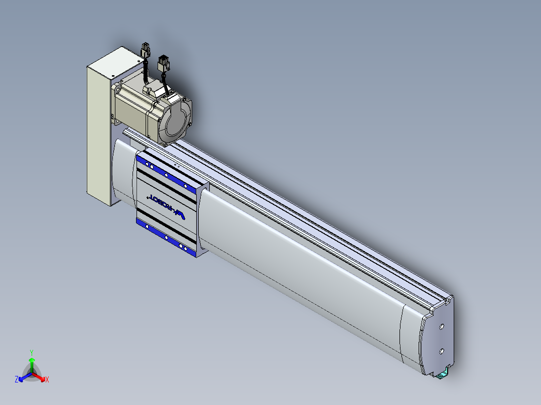 VF丝杆传动-一般环境VF14-Lxx-C-S450-BR-ZP75-C3正等轴测图
