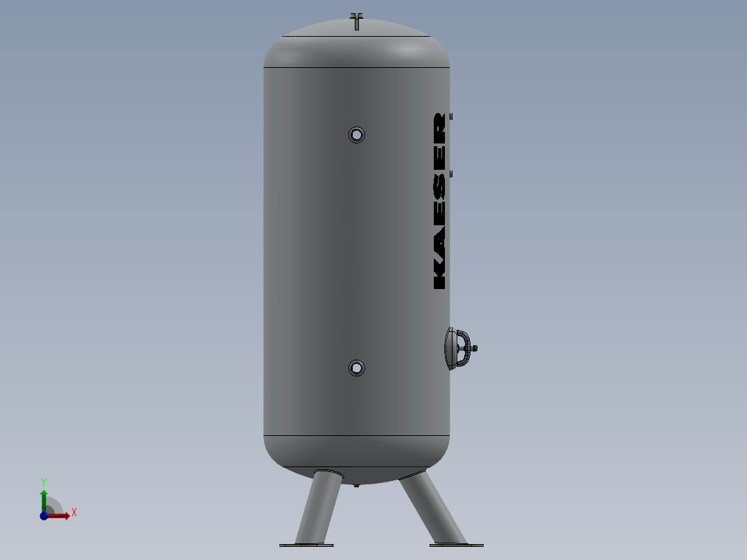 1000 L储气罐前视图