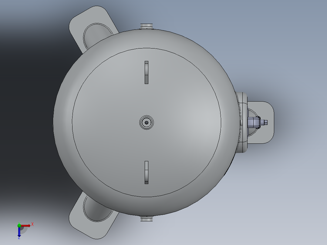 1000 L储气罐俯视图