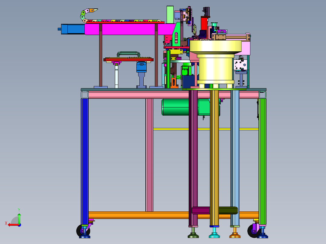散装LED胶座自动组装机后视图