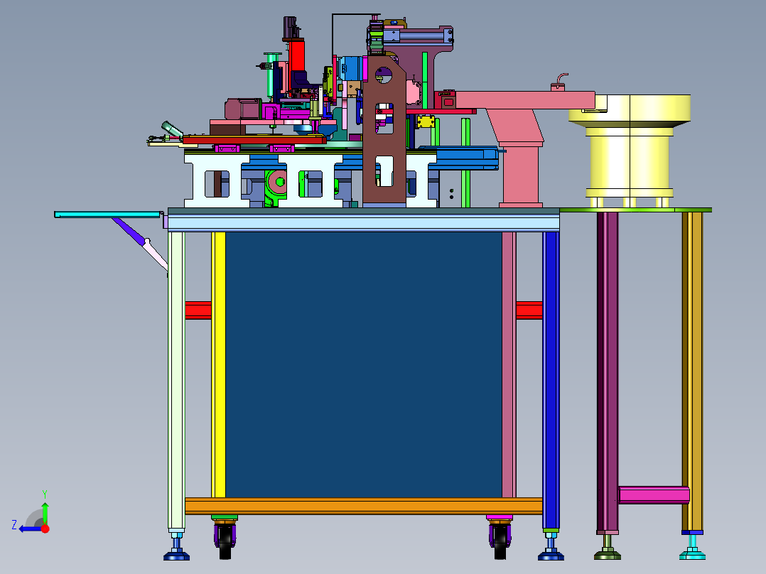 散装LED胶座自动组装机右视图