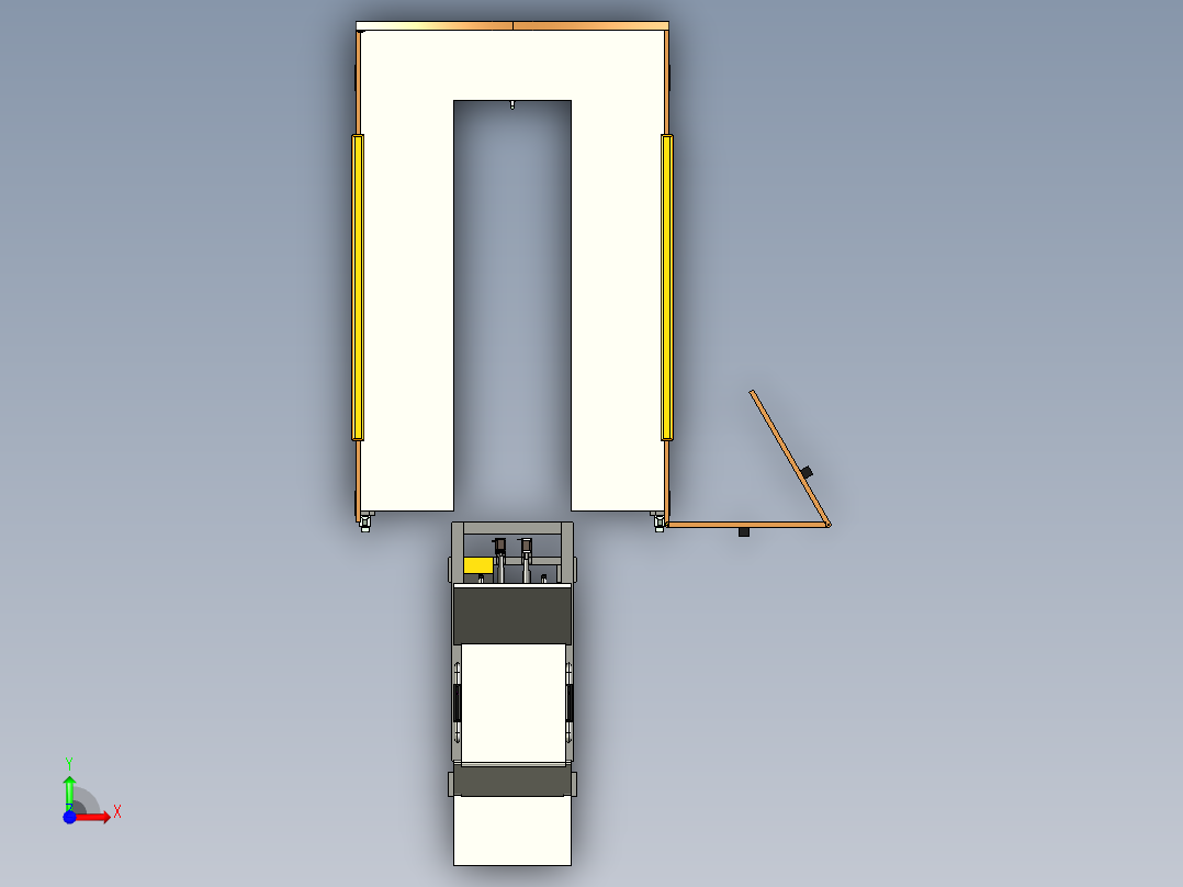 分离式机器床椅设计-含三维catia图前视图