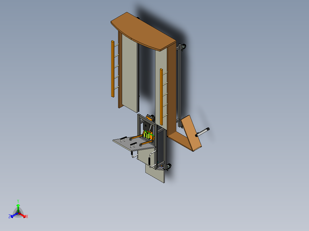 分离式机器床椅设计-含三维catia图正等轴测图