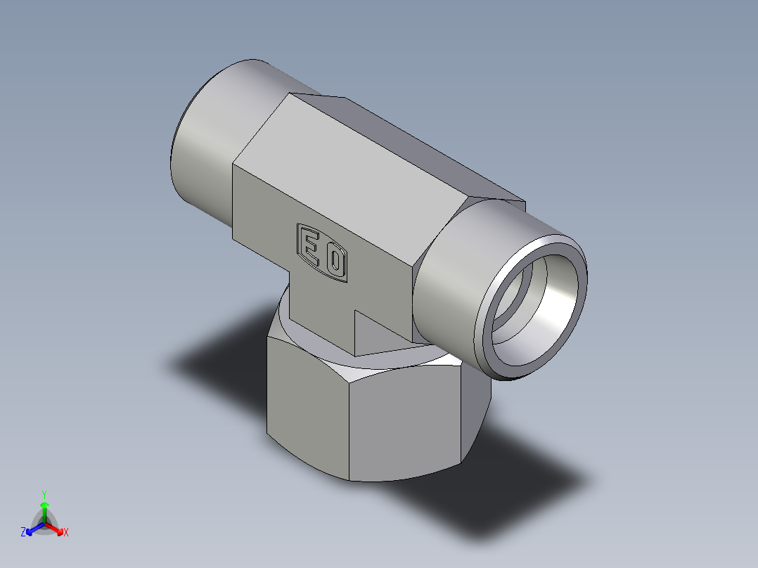 卡套式工业通用硬管接头EO_Swivel_nut_branch_tee_ET16SOMDCF