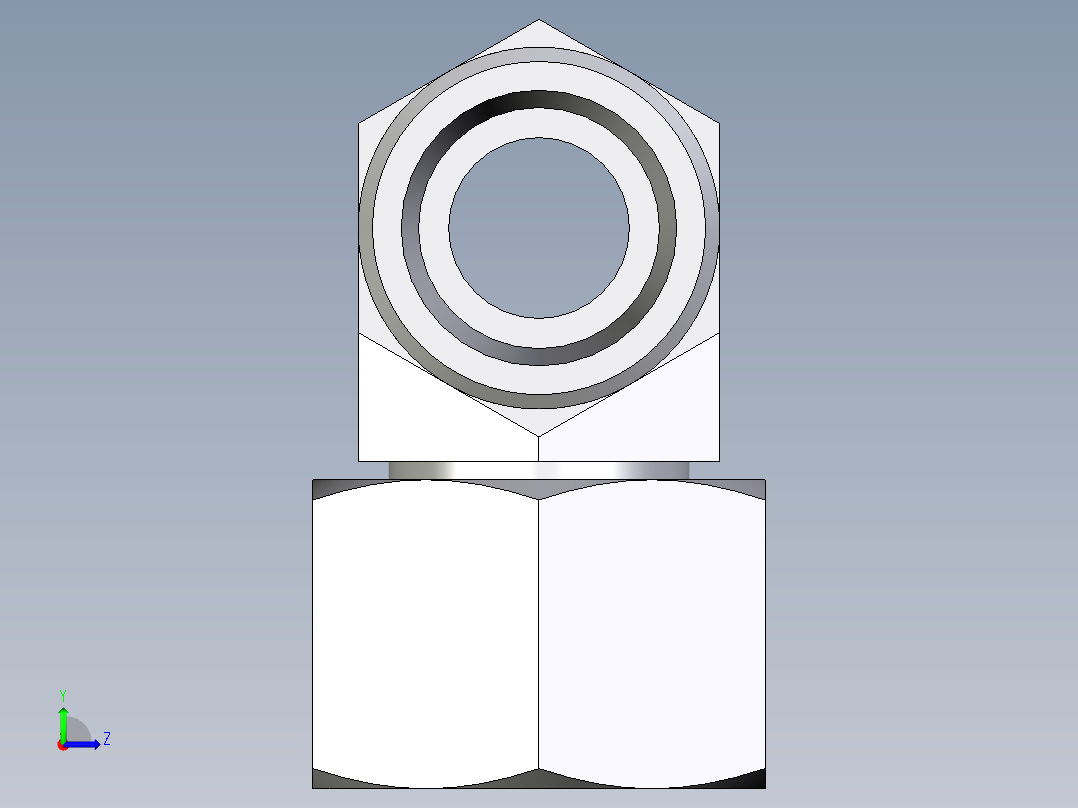 卡套式工业通用硬管接头EO_Swivel_nut_branch_tee_ET16SOMDCF左视图