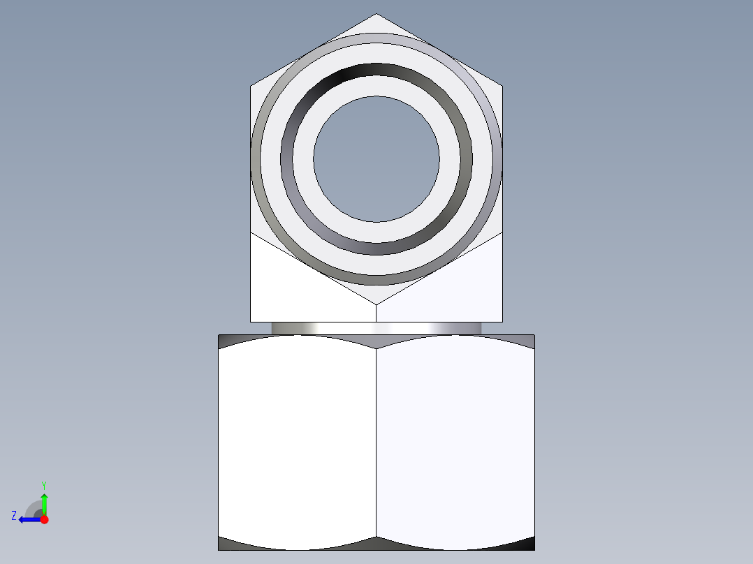 卡套式工业通用硬管接头EO_Swivel_nut_branch_tee_ET16SOMDCF右视图