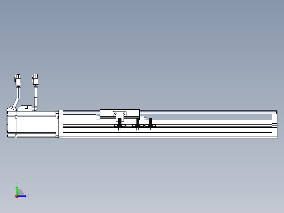 东锦丝杆传动-直线滑台模组DH102-C-L10-S250-BC-P400W-C3左视图