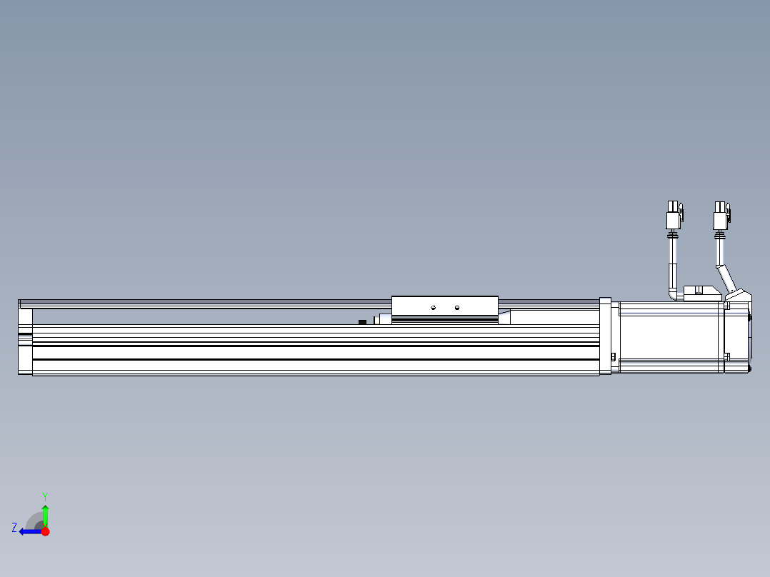 东锦丝杆传动-直线滑台模组DH102-C-L10-S250-BC-P400W-C3右视图