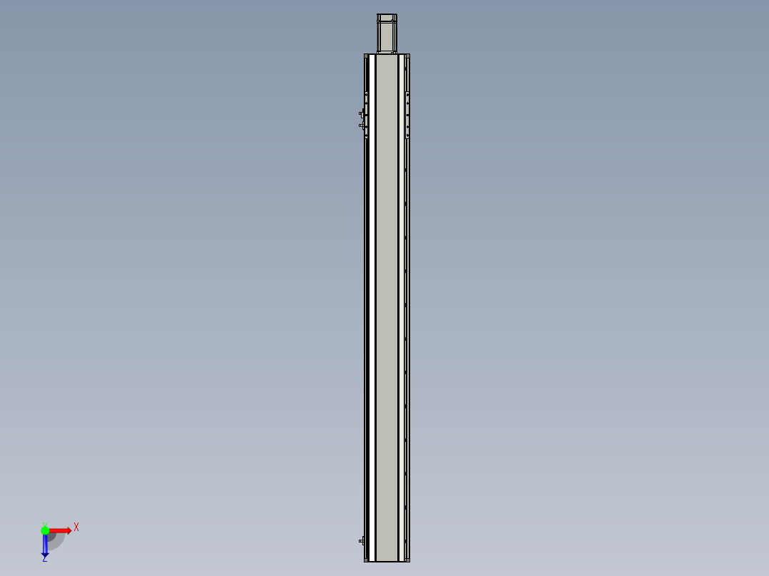 东锦丝杆传动-直线滑台模组DH135-C-L10-S1200-BC-P400W-C3俯视图