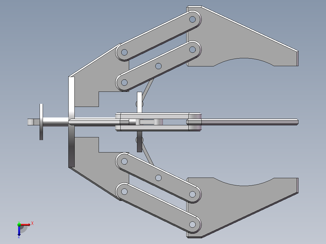 sw机械夹爪俯视图