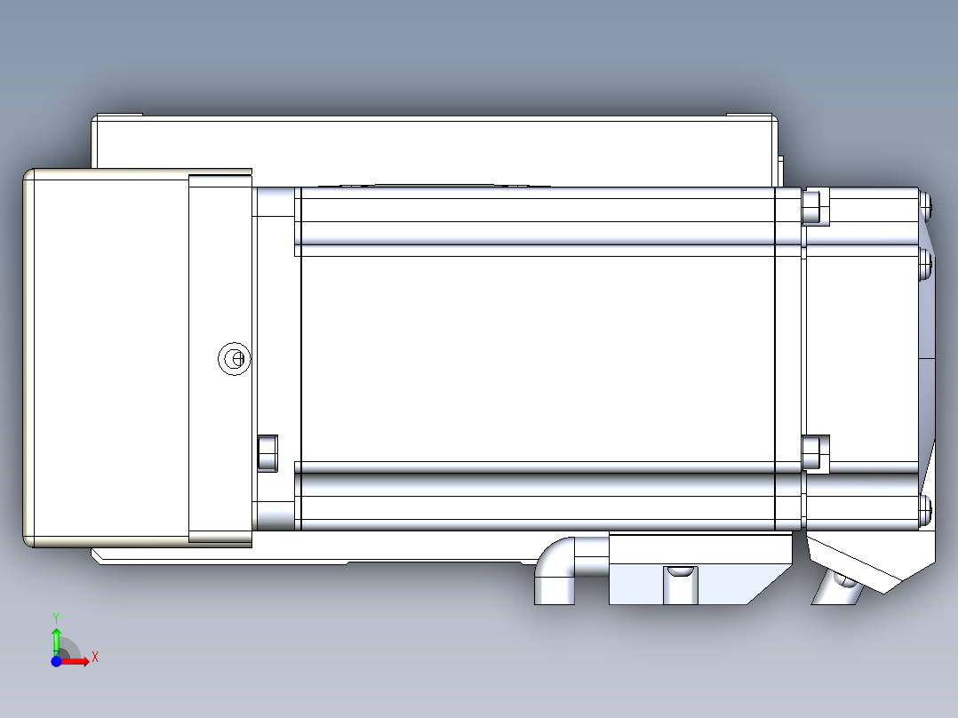 同步带全封闭直线模组TPA-HCB-120D-90-L350-ML-Y-P40-N3前视图