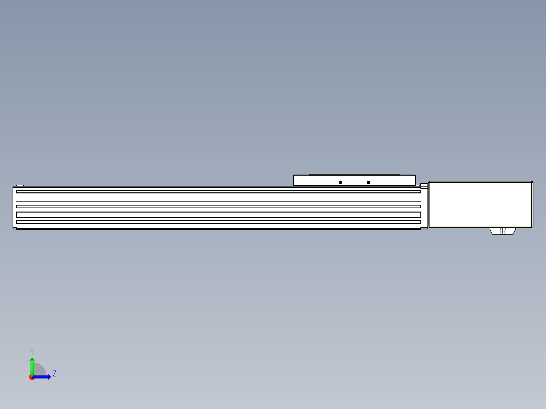 同步带全封闭直线模组TPA-HCB-120D-90-L350-ML-Y-P40-N3左视图