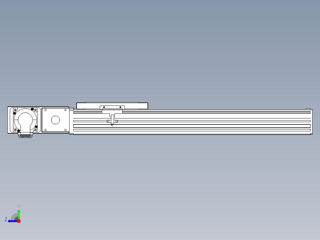 同步带全封闭直线模组TPA-HCB-120D-90-L350-ML-Y-P40-N3右视图