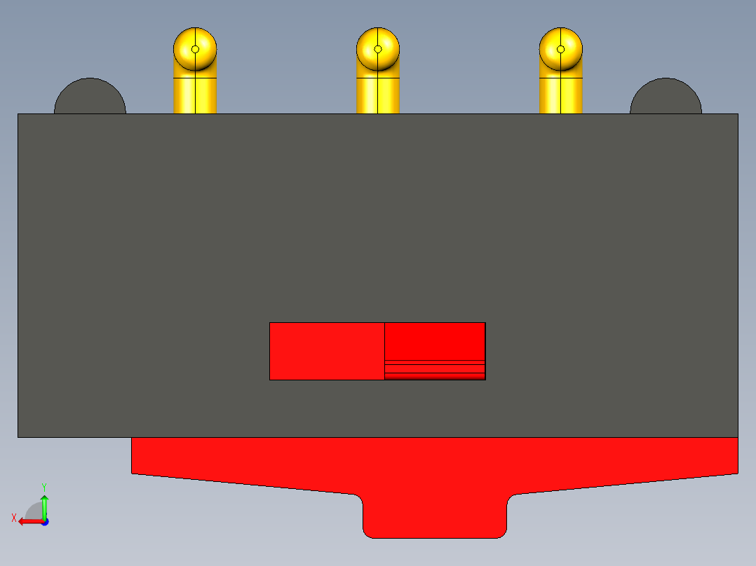 迷你直角滑动开关，宽10毫米x高2.5毫米后视图