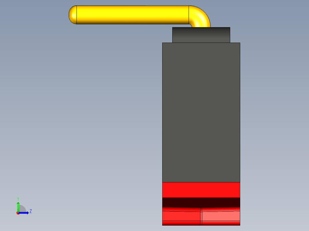 迷你直角滑动开关，宽10毫米x高2.5毫米左视图