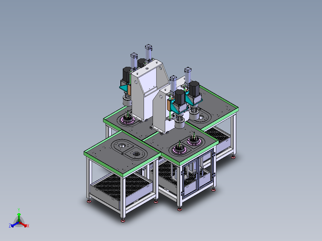轴承校准检测设备sw17可编辑正等轴测图