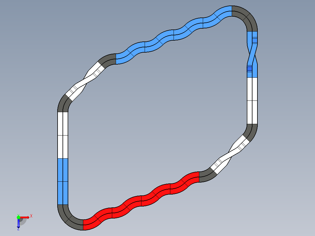 四驱车跑道5俯视图
