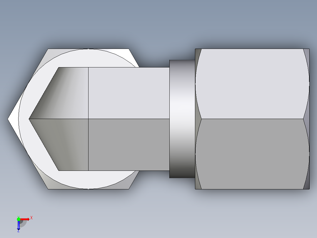 卡套式工业通用硬管接头EO_Swivel_nut_elbow_EW10ZL71俯视图