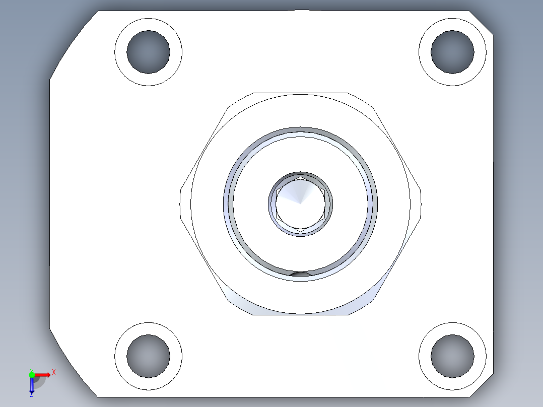 KOSMEKLHA0750-SR-Q40多系列多零件图纸模型俯视图