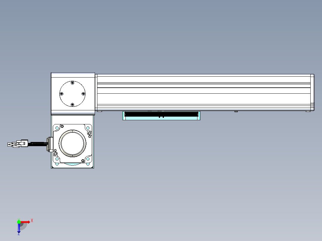 威洛博VBC同步带传动一无尘环境VBC14-L45-S150-BLU-ZP75-C3俯视图