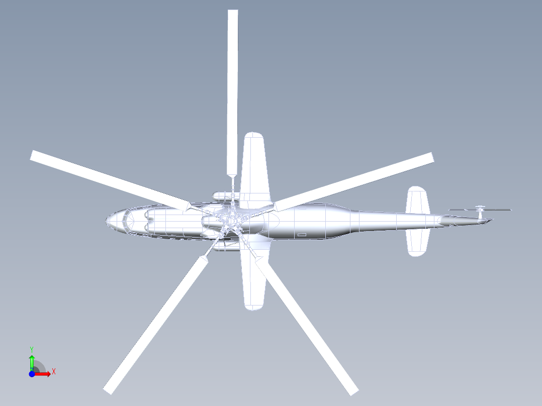 直升飞机 飞机模型设计 (70)前视图