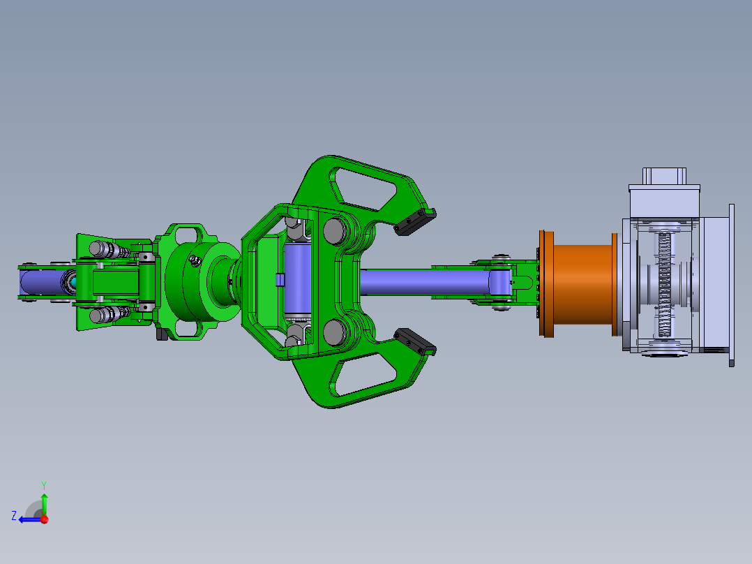自动取料机械手臂结构设计【全套】右视图